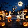 Einzigartige Wohnaccessoires Halloween-Figuren Tischdekoration, Niedliches Geisterenten-Ornament, Harzstatue Tischplatte Partygeschenke Figur für Mittelstück Regal