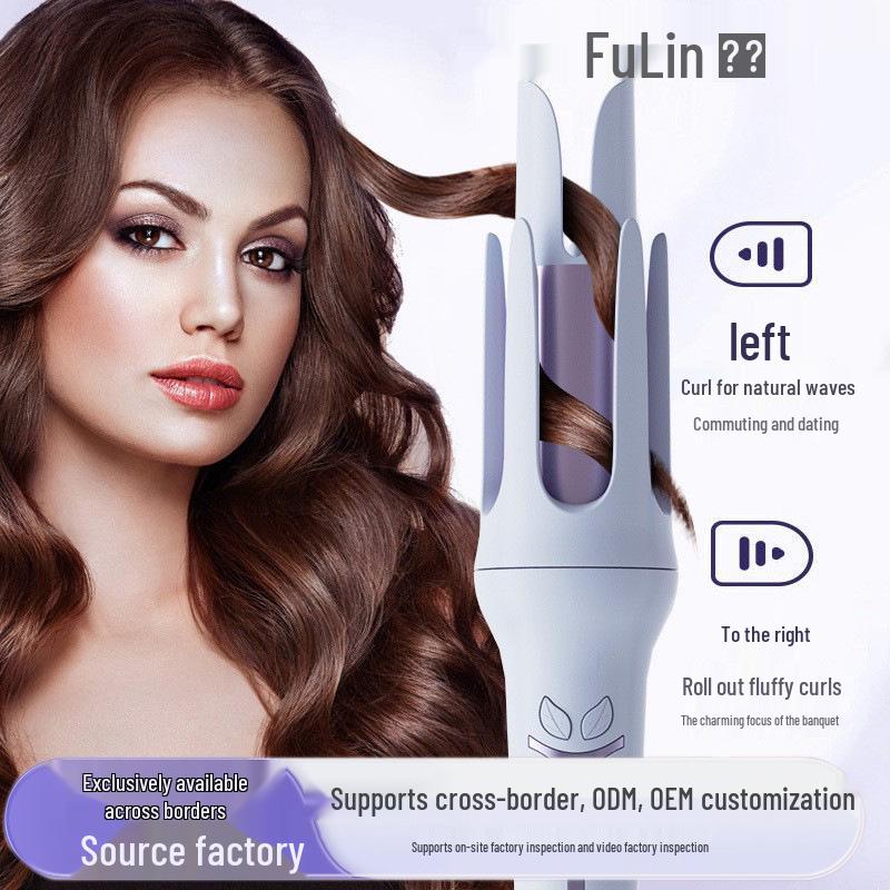 32mm Automatic Hair Curler for Women: Gentle on Hair, Perfect for Large Curls & Waves EU Plug [Includes 3 Clips + 1 Comb]