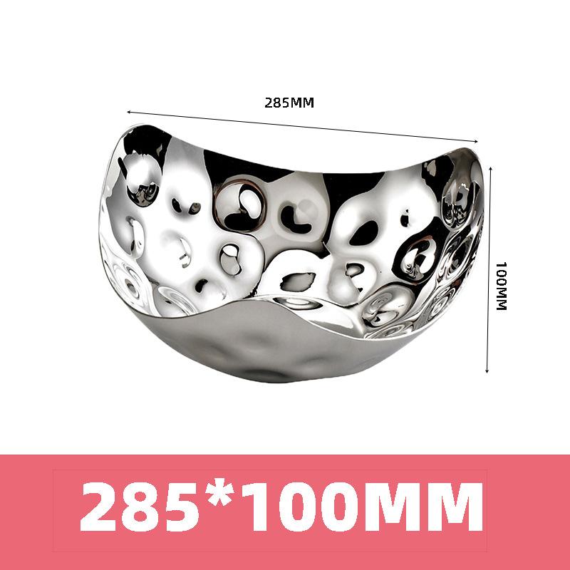 Triangular Stainless Steel Bowl, Dessert Plate, Metal Fruit Plate, Snacks, Appetizers, Buffet, Salad Bowl, Kitchen Storage Tray