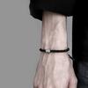 B0583W Silver 925 Snare Dandy Knot String Bracelet Lucky Bracelet Adjustable Length Men's Bracelet