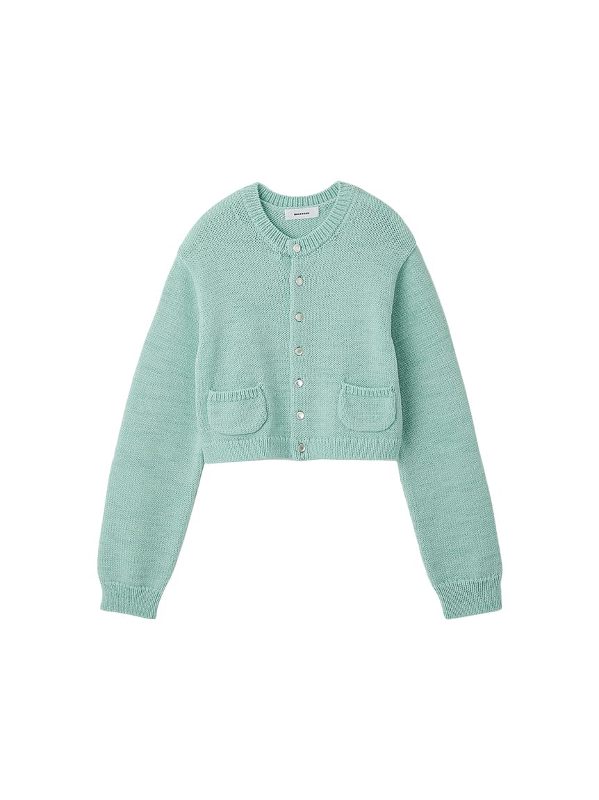 

Miesloe Пряжа-трубка Компактный вязаный жакет MWNJ251049 MNT Женский