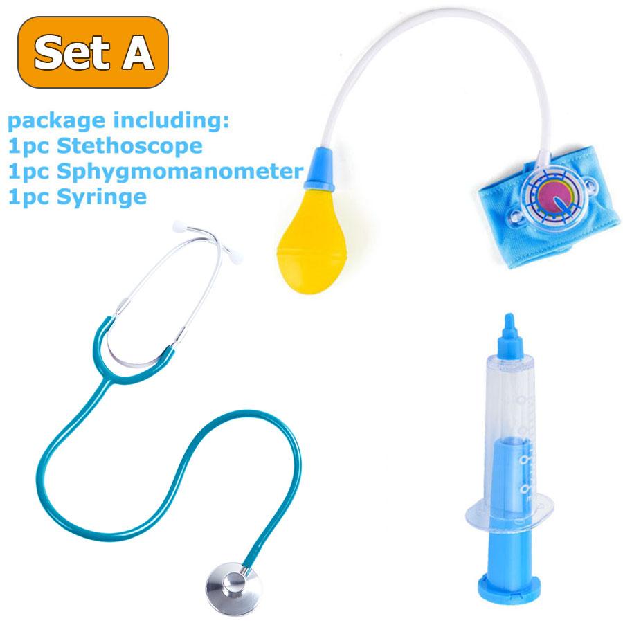 1set Children Cosplay Doctor Uniform Nurse Uniform Kids Creative Pretend Toys Role Playing Doctor Toys Gift for Kids