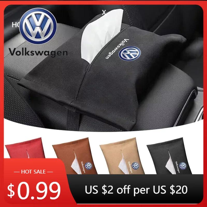 For VOLKSWAGEN VW Polo B5 2025 Hot For Volkswagen Car Accessories Tissue Bag Organizer Auto Tissue Boxes For Volkswagen VW GTI G QC9