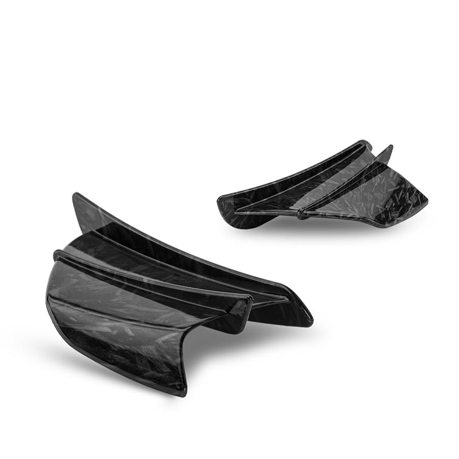 2x Race Motorcycle Side Wing Fairing Winglets Spoiler Air Deflector Marble Look