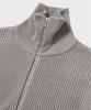 NONBLANK Loose Fit Zip-Up Collar Knit_Light Mocha