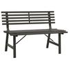 vidaXL Gartenbank 110 cm Stahl Schwarz