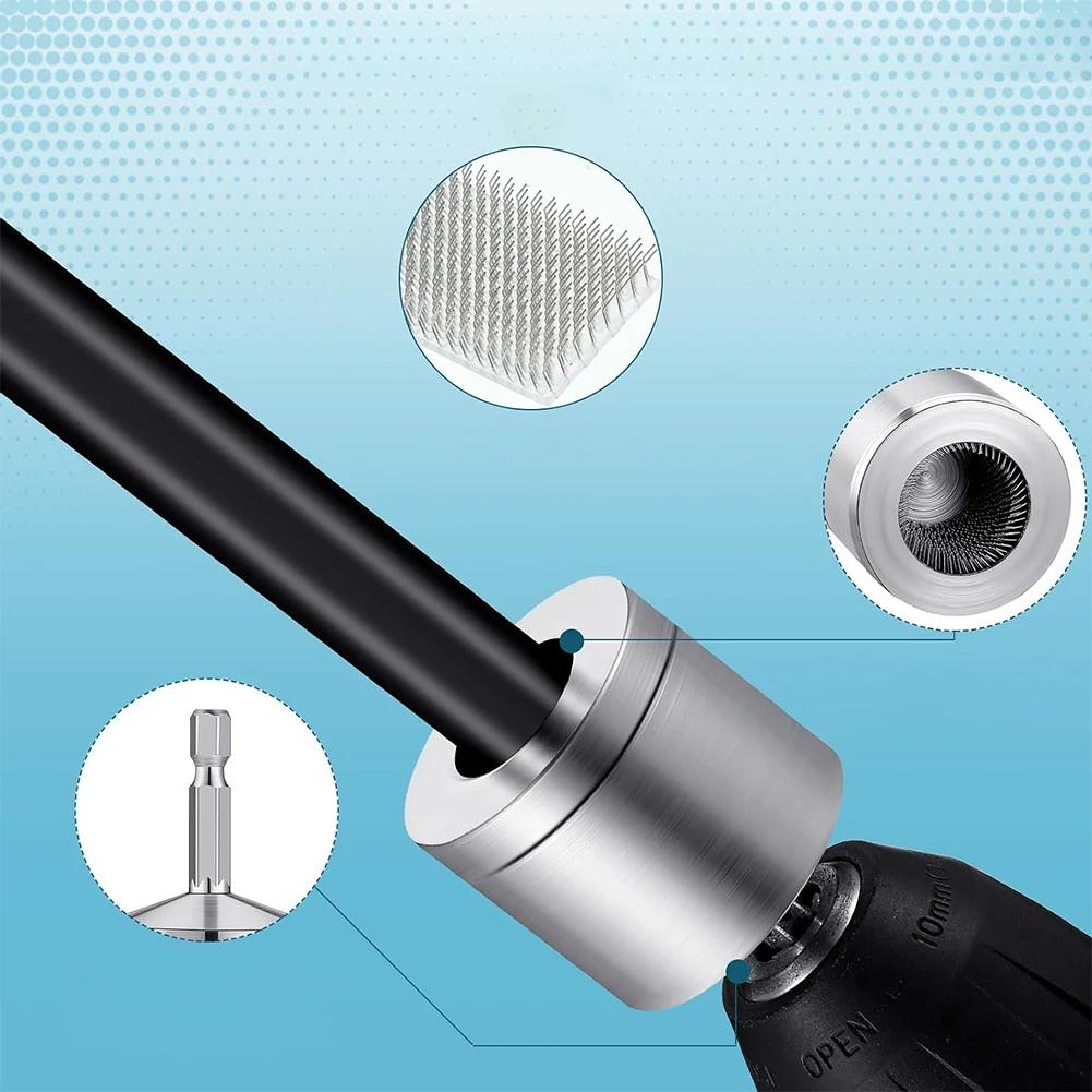 Metal Copper Pipe Cleaner Tube Cleaning Brush For Plumbers Electric Drill Bit Plumbing Cleaning Dual Head Battery Brush