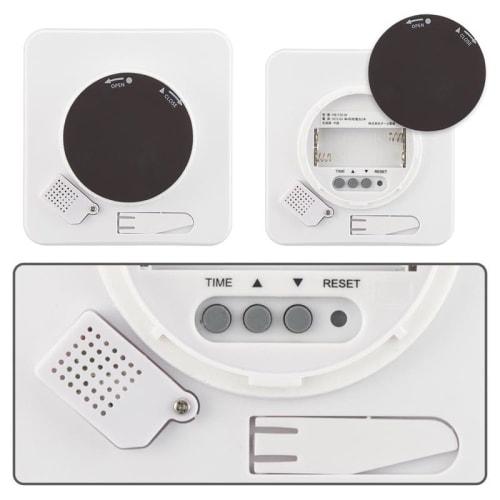 OHM Electric Digital Bathroom Clock with Thermometer and Hygrometer, Magnetic and Stand Type, White, HB-T20-W (08-1450)