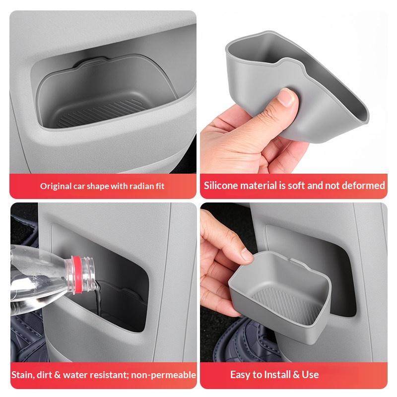 For Leapmotor B03X A10 Car Storage Box Behind Armrest Box Creative Silicone Cup Holder Automotive Interior Modify Accessories