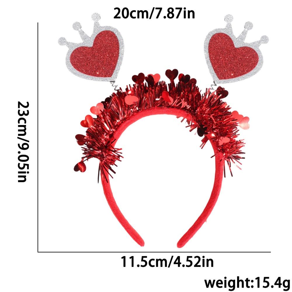 Wedding Decoration Headband Love Heart Hair Hoop Party Supplies Headband Eye Catching Valentine'S Day Headband For Photo