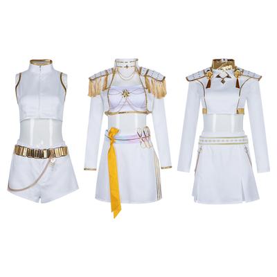 Dämonenjäger Cosplay Anzug K-Pop Koreanische Girl Group Rumi Weiß Spielendes Song Kostüm Bühnenperformance Cosplay Anzug