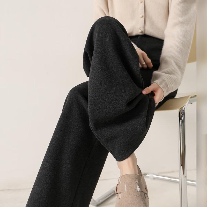 Handu Yishe Women's Wool Blend Cloud Straight-Leg Trousers