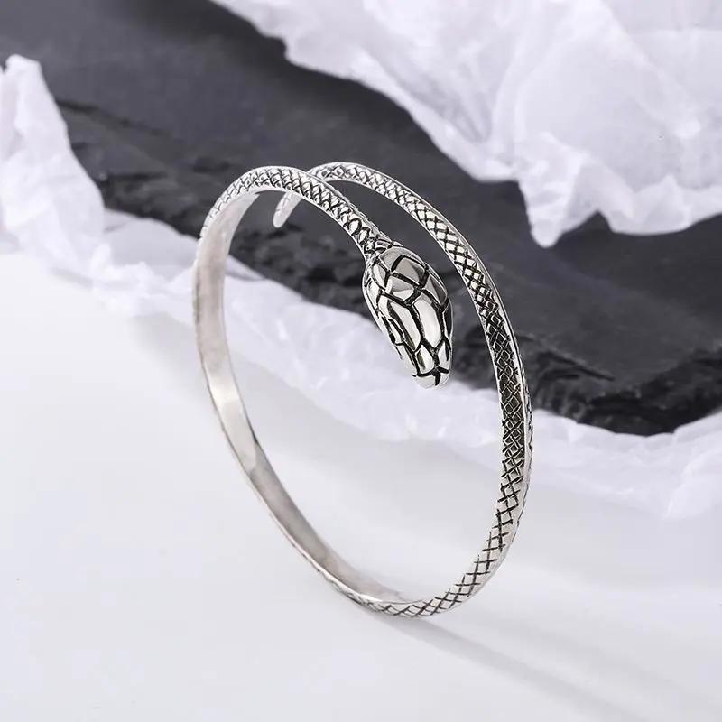 Retro Old Red Chain Flat-headed Snake  Thai Trendy Snake-shaped Bracelet