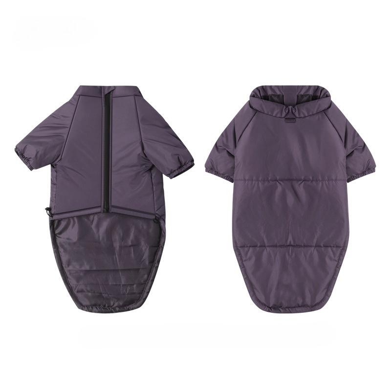 Large Dog Winter Apparel New Cross Border Pet Dog Cotton Padded Coat Fleece Lined Two Legged Clothing