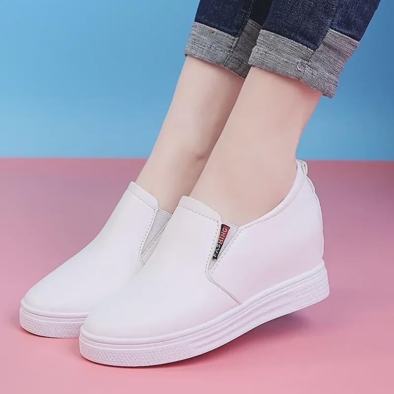 2025 Damen Herbst Keil Slipper: Slip-On-Casuals mit dicker Sohle für stilvolle Vielseitigkeit