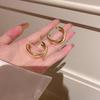 High-End European & American Metal Water Drop Ear Clips - No Piercing, Cool Autumn/Winter Style