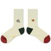 SNOOZY Snoozy Dog Logo Embroidered Socks (Beige Khaki)