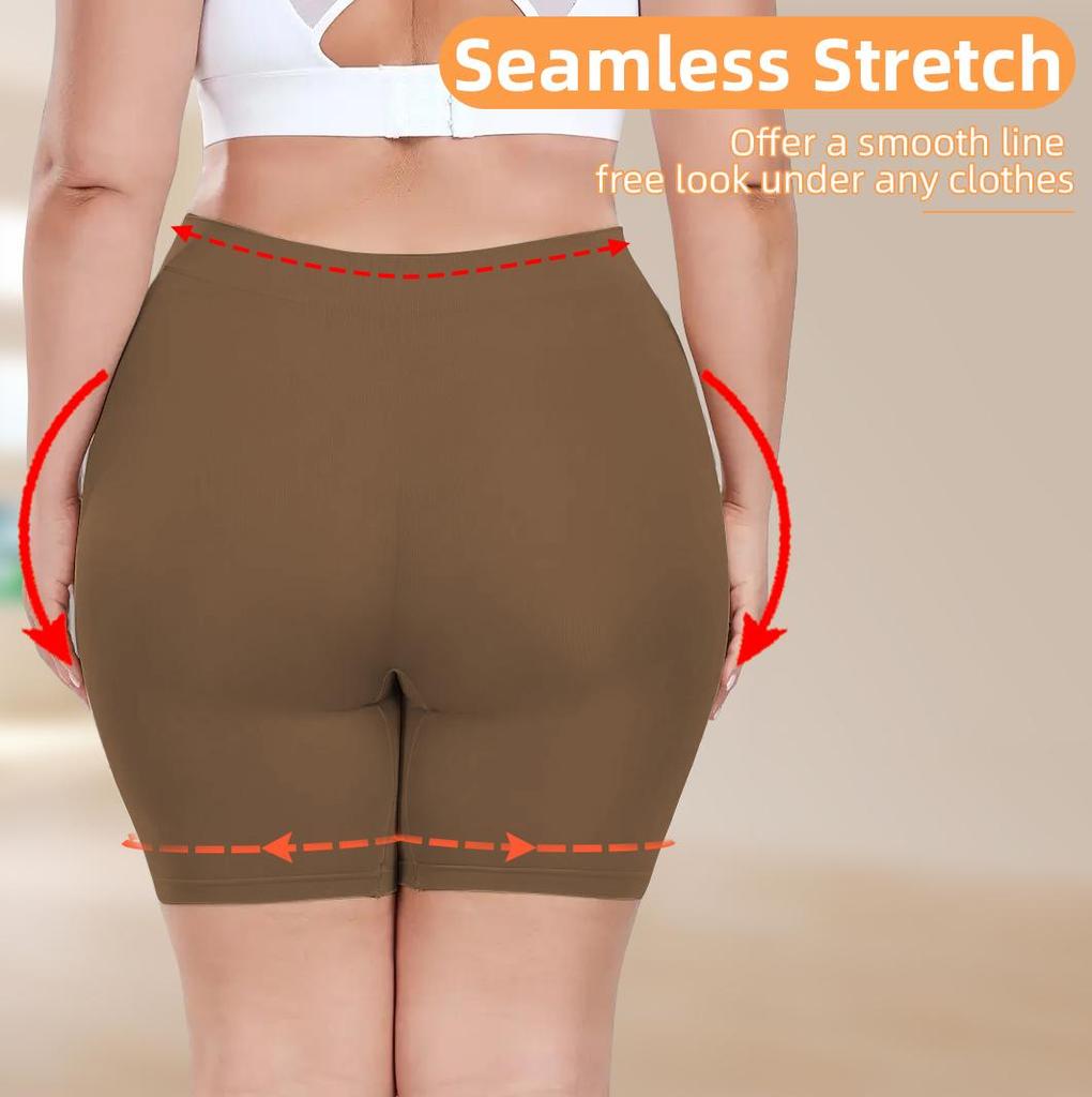 Übergröße Body Shaping Shorts, Ganzjahres-Casual-Enganliegendes Design, Leichtes und Bequemes Strickgewebe