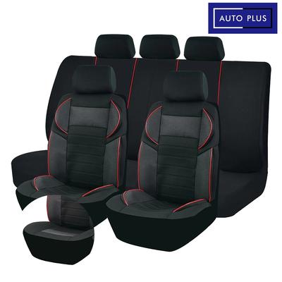 AUTO PLUS Universal Sport Seat Car Covers 5D Design Breathable Mesh BK Cloth Car Seat Covers Cushion Fit For Most Car SUV