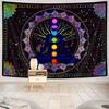 Sieben Chakra Wandteppich Yoga Meditation Wandteppich Buntes Mandala Indisch Hippie Wandteppich Wandbehang für Wohnzimmer Schlafzimmer