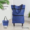 2 In 1 Foldable Portable Rolling Shopping Cart Waterproof Trolley With Wheels Waterproof Shopping Bag Trolley For Shopping