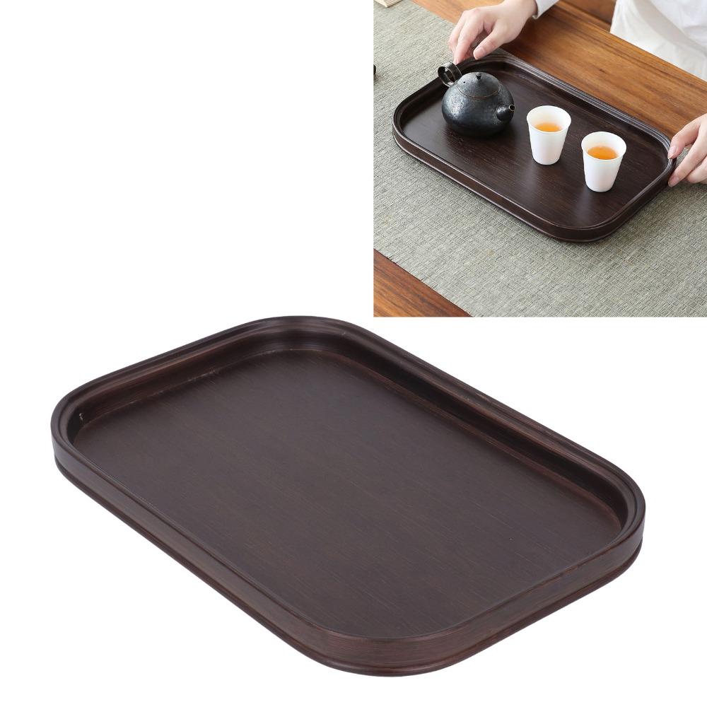 Rectangle Shape Bamboo Serving Tray 13.4 X 9.1 X 1in Bamboo Decorative Tray Fruit Tray Home Decor