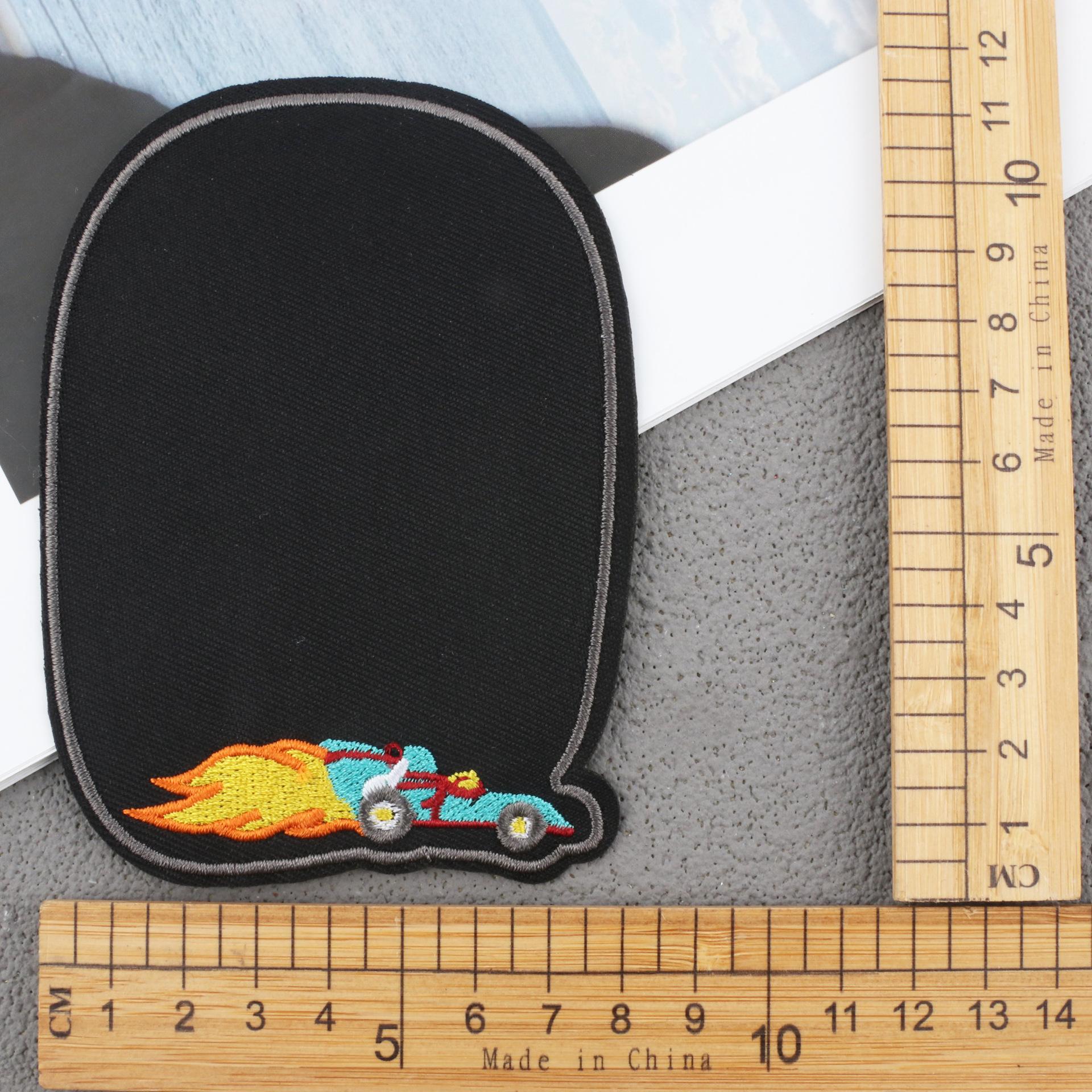 Hot-Selling Cloth Stickers Cartoon Embroidery Stickers Jeans Knee Stickers Ripped Holes Repair Embroidery Label Adhesive Patch Stickers no. 4_3 pieces