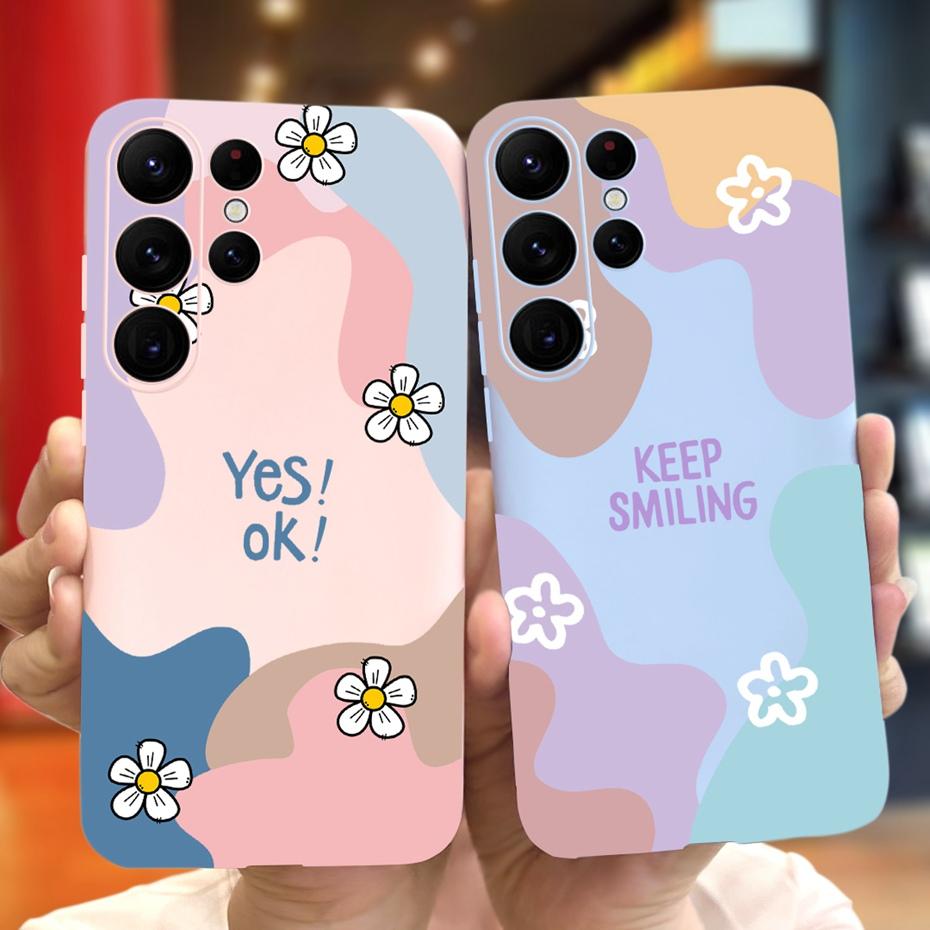 Silicone Case For Samsung S23 Ultra 5G Phone Cases Lovely Printing Soft TPU Cover For Samsung Galaxy S23 S 23 Plus S23+ Coque