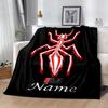 Ant Symbol Design Customize Text Blanket Throw Personalized Blanket Warmthful Decor Perfect for Chair Bed Bedding Office All-Season Use