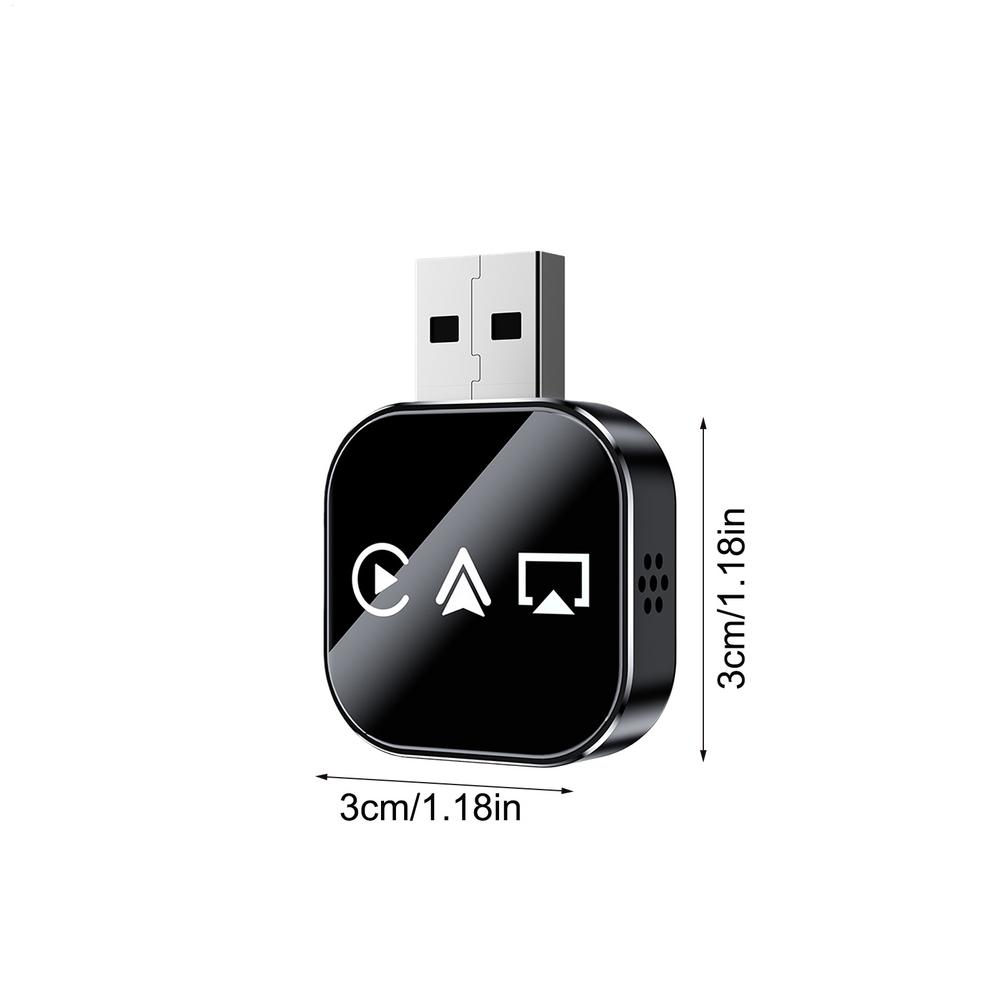 

Wireless Car Adapter Fast Auto-Connect Converter Wireless Mirror Phone To Car Screen For Daily Commuting Long Distance Travel чорний