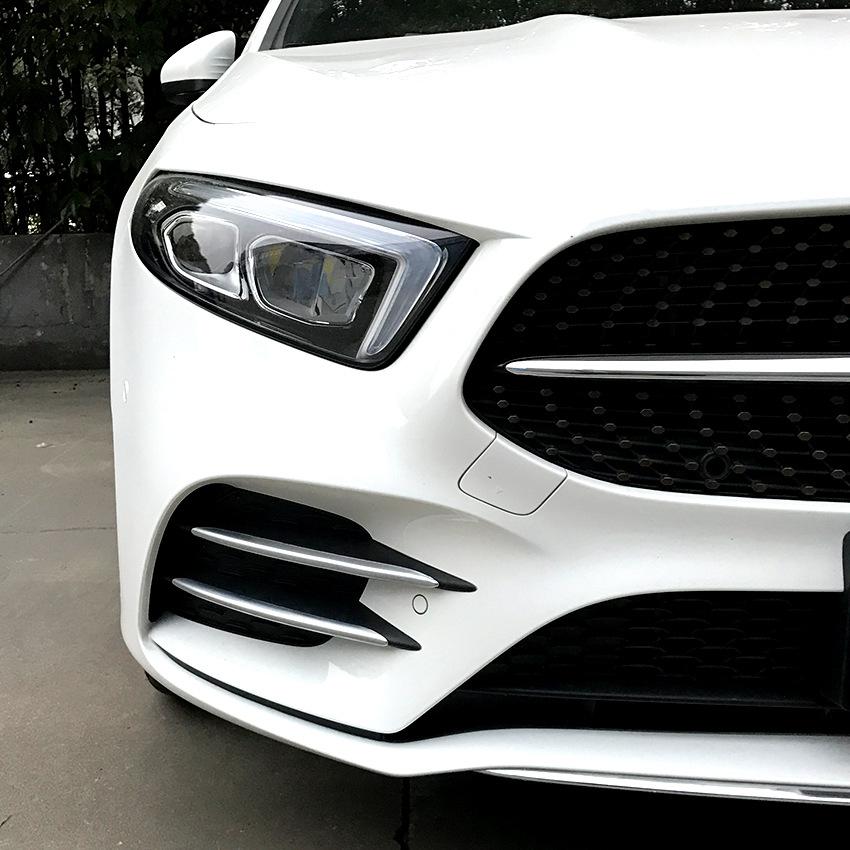 

For Mercedes-Benz A-Class A180L A200L 2019 new A-Class sports air intake grille fog light decorative strip exterior accessories серебряный