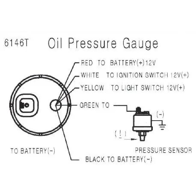 2" 52mm Auto Oil Pressure Gauge 0-100 PSI Car Oil Pressure Meter with Sensor