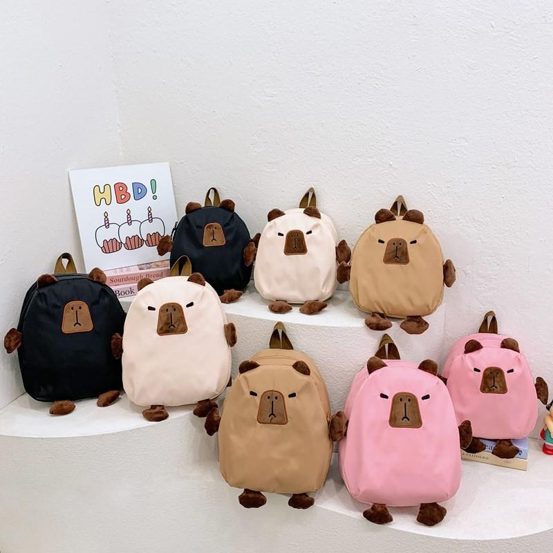 Capybara Cartoon Backpack Kindergarten Lightweight Travel Bag Gift Children
