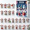 Collectible Christmas Figurines for Enthusiasts Cow Ornament Advent Calendar 2026, 24 Days 2D Acrylic Hanging Pendant Portable Decorations Home