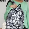 Sac à dos décontracté pour femme Sacs d'école fashion pour fille Graffiti Étudiants Cartable pour adolescent