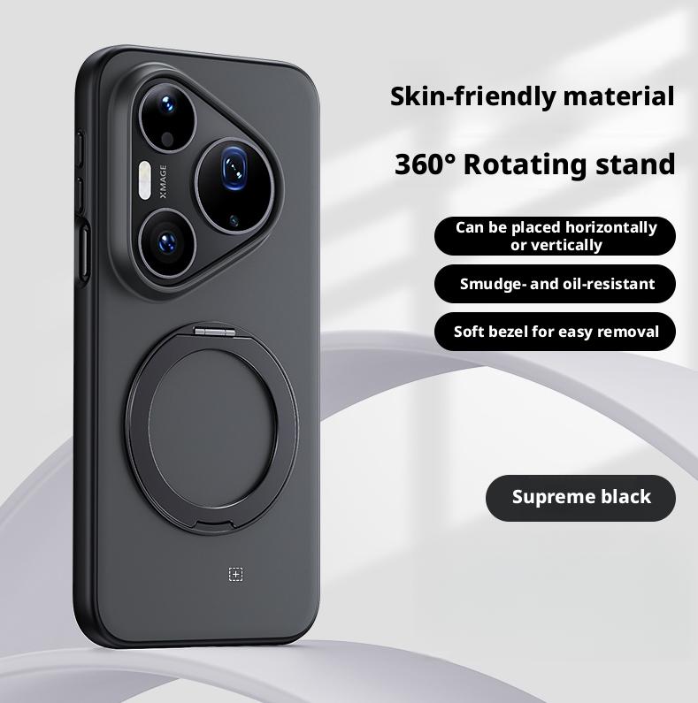 For Huawei Pura 90 Pro Max and Pura 90 Pro Case Anti-Fingerprint Anti-Oil Magnetic 360° Rotatable Stand Fine Grip Soft Cover