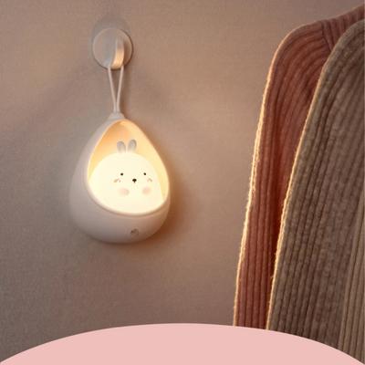 Night Light with Sensor Control Cute Animal Human Induction Lamp For Kids Bedroom USB Rechargeable Silicone LED Wall Lights
