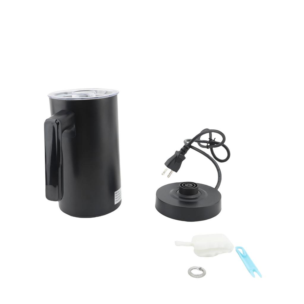 Electric Milk Frother Warmer Low Noise Automatic Hot Cold Foam Maker with 4 Modes for Home Kitchen