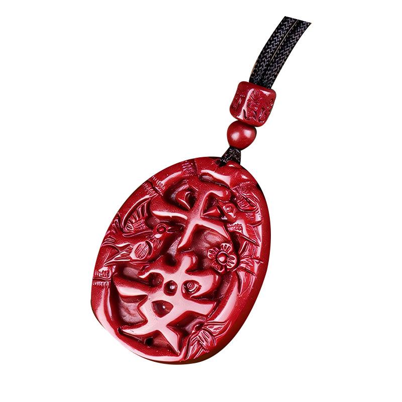 Zinnober Friedenskarte Anhänger Halskette - Lila Goldstaub Elster Design für das Geburtsjahr von Frauen