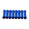 50Pcs/Bag Blue BV2 Tubular Connectors, Insulated 2-in-1 Quick Wire Splice Terminals