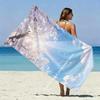Cherry Blossom Sky Beach Towel Patterned Sunscreen And Windproof Suitable For Swimming Pool Camping Travel Blanket