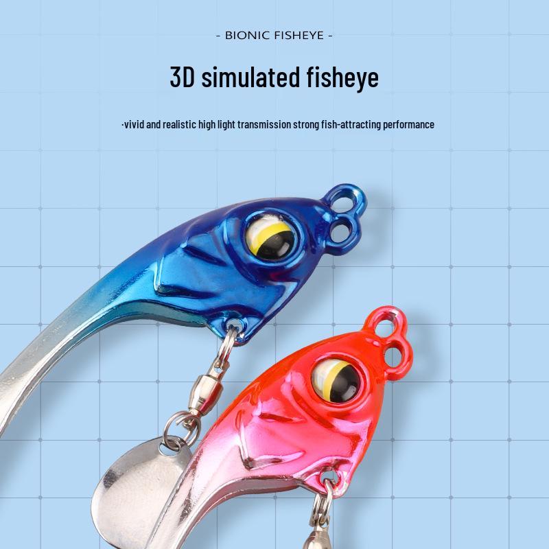 Xuan Yue VIB Metal Spinnerbait: Long Cast, Wobbling, Rotating Artificial Bait for Zander & Bass In Freshwater & Saltwater.