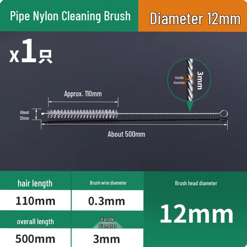 Extended Handle Nylon Tube & Pipe Cleaning Brush