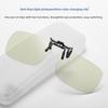 Photochromic Clip-Ons, Polarized UV400 TR90 Oval Frame, Lightweight Magnetic Sunglasses for Driving & Fishing
