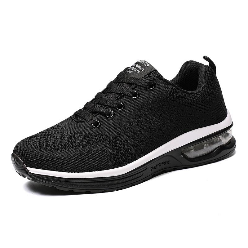 Large size 47 men's shoes sports and leisure fly-woven breathable and lightweight running shoes foreign trade air cushion couple men's and women's sh