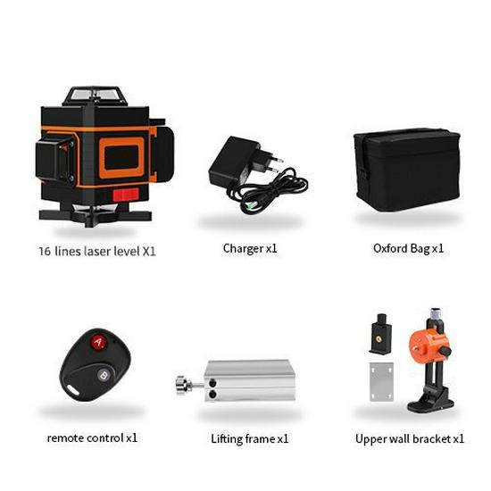 Infrared 16-Line High Precision Green Light Level for Wall & Floor Mounting