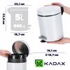 KADAX Trash Can Waste Container with Pedal