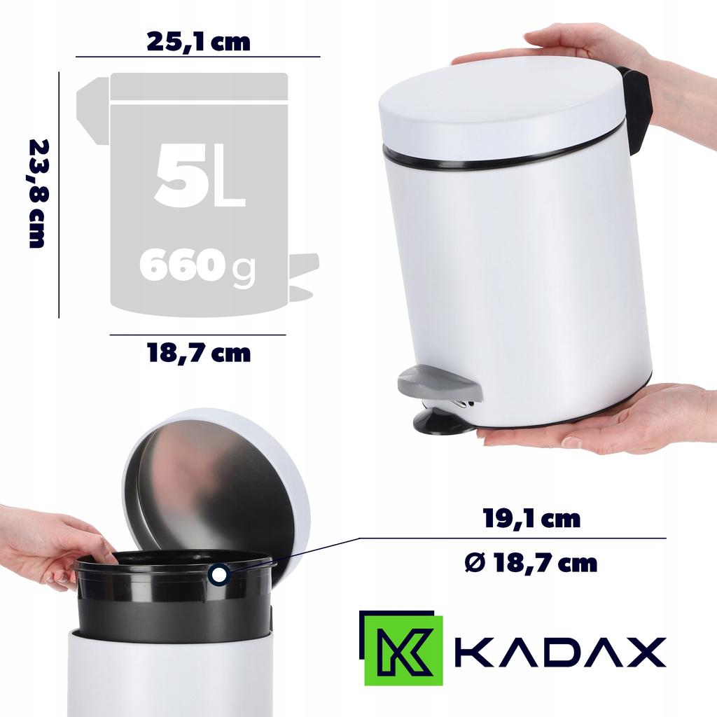 KADAX Trash Can Waste Container with Pedal