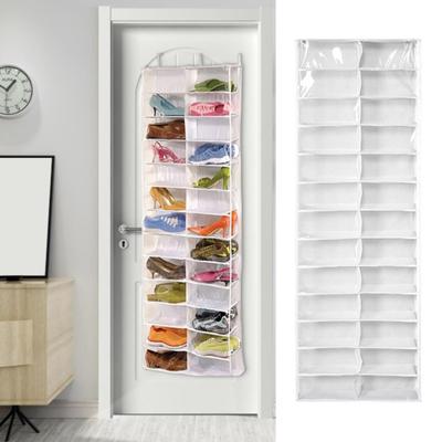 Over The Door Shoe Rack Hanging Shoe Organizer with 26 Large Pockets