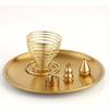 5Pcs/Set Mini Brass Stick Incense Burner Accessories Nine Hole Gourd Large Water Droplets Spring Storage Rack Household Decoration